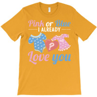 Gender Announcement Pink Or Blue Gender Reveal Gif T-shirt | Artistshot