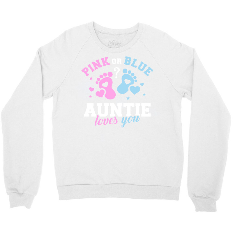 Gender Reveal Auntie Aunt Nature Crewneck Sweatshirt by tindalberkay9 | Artistshot