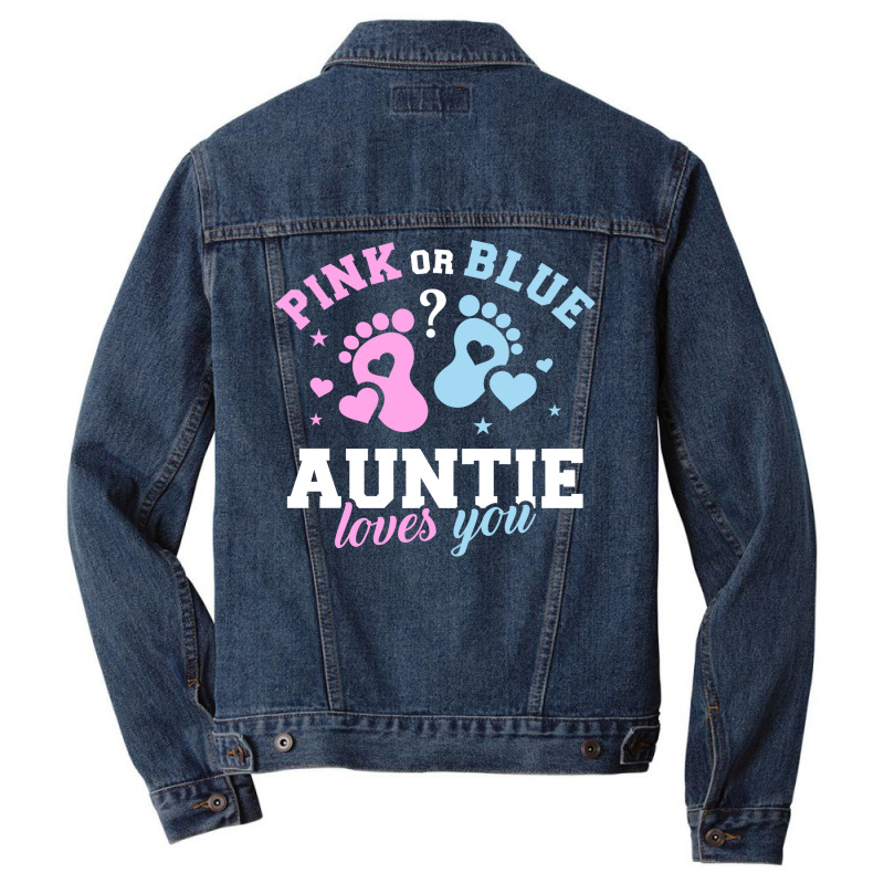 Gender Reveal Auntie Aunt Nature Men Denim Jacket by tindalberkay9 | Artistshot