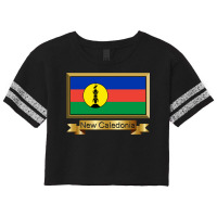 New Caledonia Named Flag Stickers Scorecard Crop Tee | Artistshot