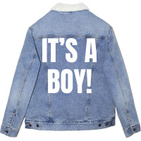 Gender Reveal Party Its A Boy But In Pink Trending Unisex Sherpa-lined Denim Jacket | Artistshot