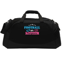 Gender Reveal Football Design For Your Football Fa Active Duffel | Artistshot