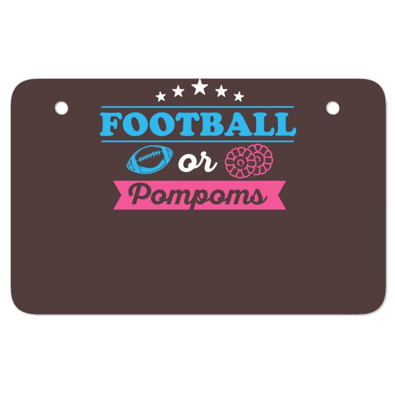 Gender Reveal Football Design For Your Football Fa Atv License Plate | Artistshot