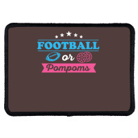 Gender Reveal Football Design For Your Football Fa Rectangle Patch | Artistshot