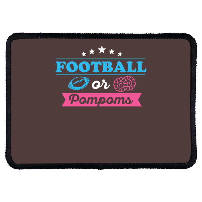 Gender Reveal Football Design For Your Football Fa Rectangle Patch | Artistshot