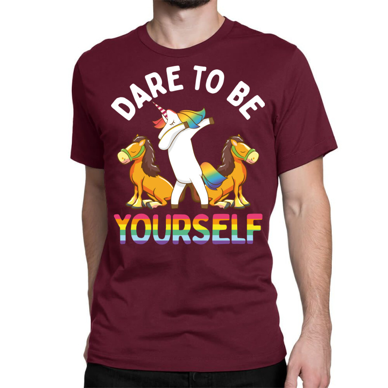 Lgbt Gay Pride Month Dare To Be Yourself Travel Classic T-shirt | Artistshot