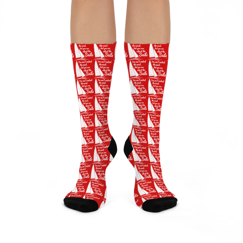 You Can't Control Wind But Adjust The Sails Crew Socks | Artistshot