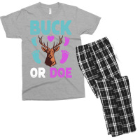 Buck Or Doe Gender Reveal Matching Ba Blue Nature Men's T-shirt Pajama Set | Artistshot