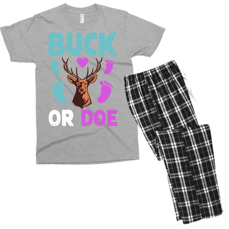 Buck Or Doe Gender Reveal Matching Ba Blue Nature Men's T-shirt Pajama Set | Artistshot