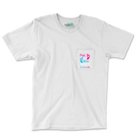 Pink Or Blue Daddy Loves You Gender Nature Pocket T-shirt | Artistshot