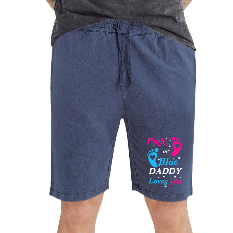 Pink Or Blue Daddy Loves You Gender Nature Vintage Short by tindalberkay9 | Artistshot