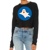 Funny Ghost Yellow Cropped Sweater | Artistshot