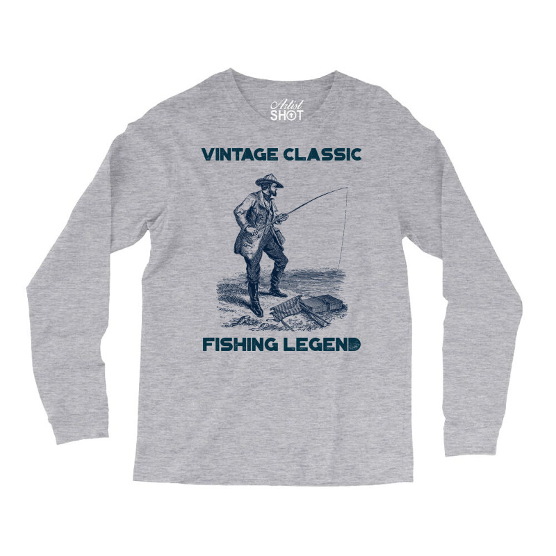 Vintage Classic Fishing Legend Hippie Long Sleeve Shirts by duszekahumy | Artistshot