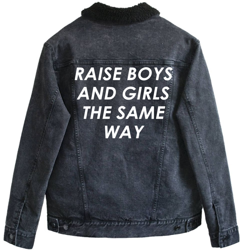 Raise Boys And Girls The Same Girl Unisex Sherpa-lined Denim Jacket | Artistshot