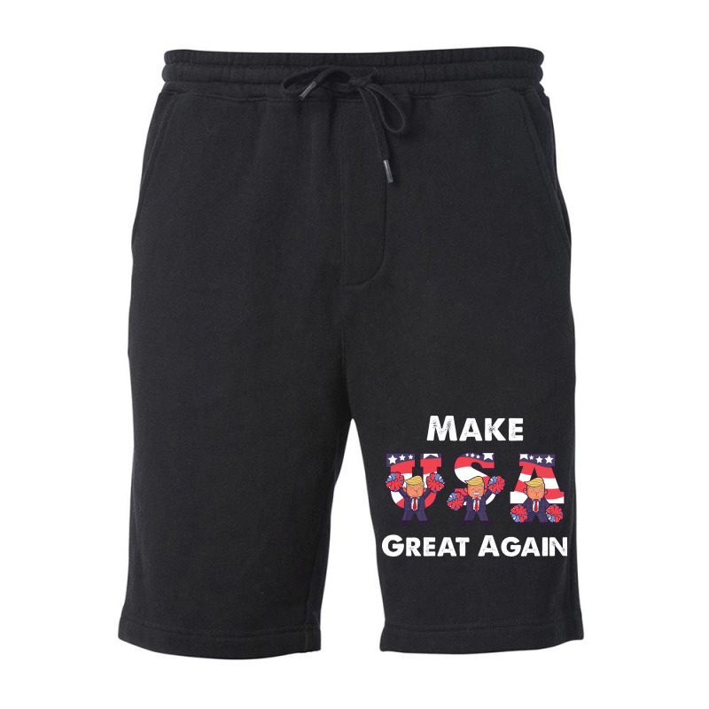 45 Squared Trump 2020 Second Term Usa Fleece Short by arif1 | Artistshot