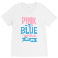 Gender Reveal Pink Or Blue Brother Nature V-neck Tee | Artistshot