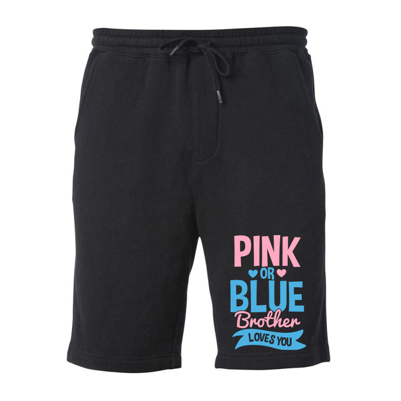 Gender Reveal Pink Or Blue Brother Nature Fleece Short | Artistshot