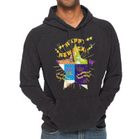 Patchwork New Year Lettering Design Vintage Hoodie | Artistshot