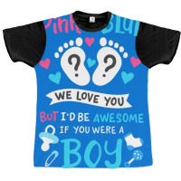 Gender Reveal Pink Or Blue Girl Tumblr Graphic T-shirt | Artistshot