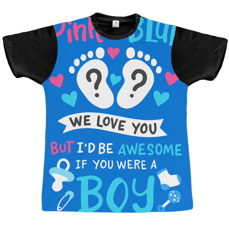 Gender Reveal Pink Or Blue Girl Tumblr Graphic T-shirt | Artistshot