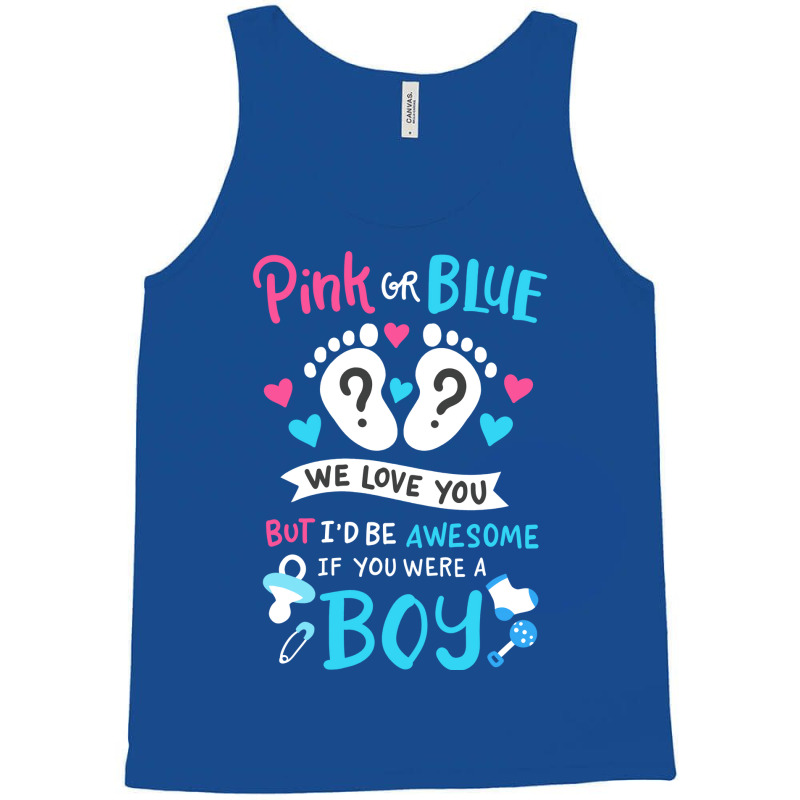 Gender Reveal Pink Or Blue Girl Tumblr Tank Top | Artistshot