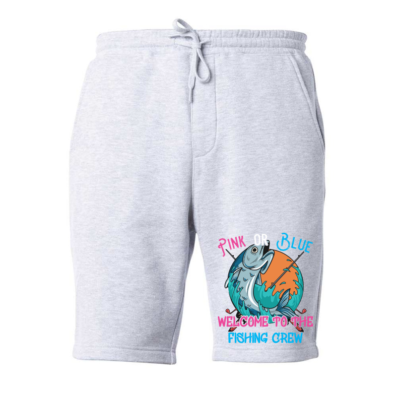 Gender Reveal Fishing Design For A Fishermen Funny Fleece Short | Artistshot