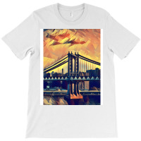 New York Skyline   Low Poly Art   Mm009lpad1 T-shirt | Artistshot