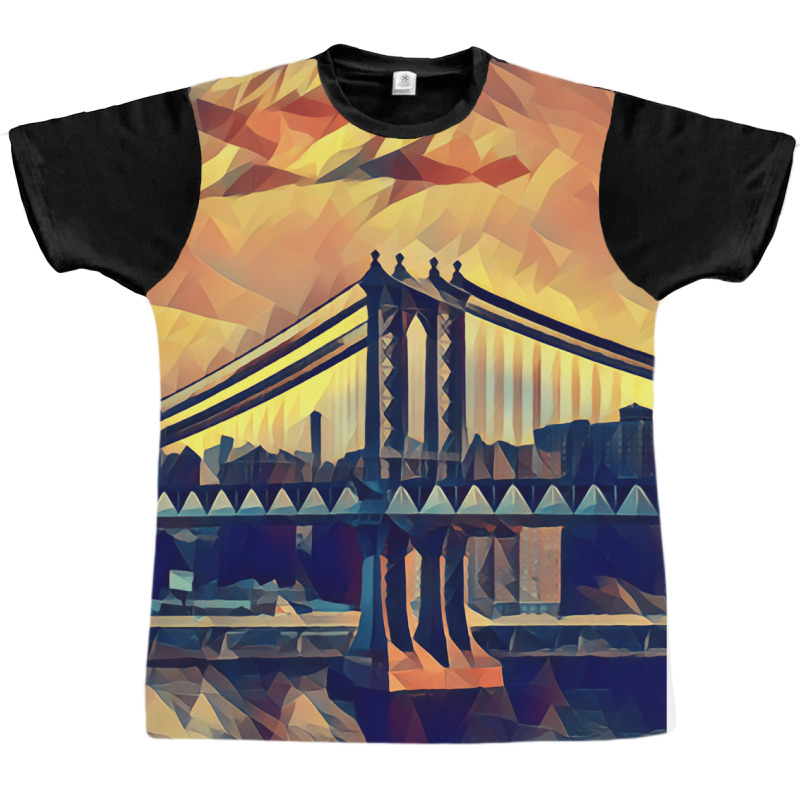 New York Skyline   Low Poly Art   Mm009lpad1 Graphic T-shirt by gavrikashten0 | Artistshot