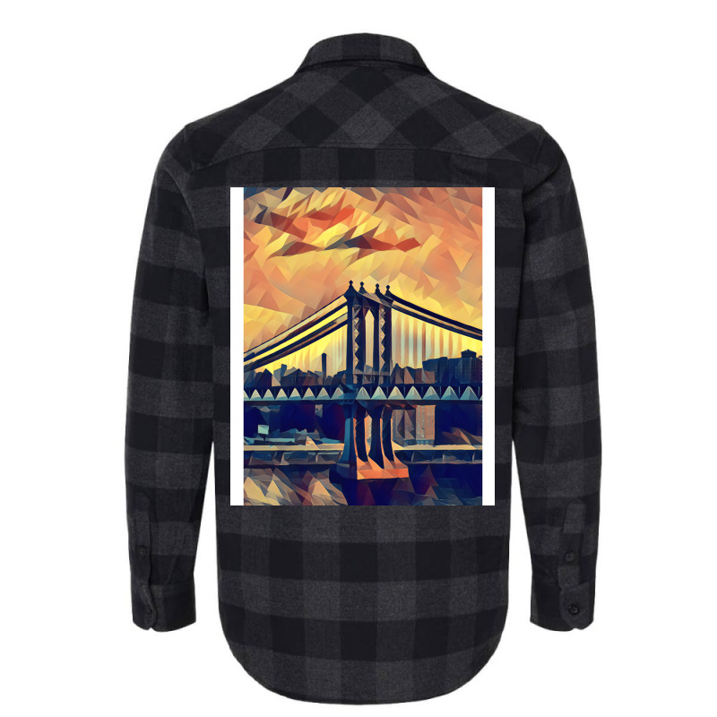 New York Skyline   Low Poly Art   Mm009lpad1 Flannel Shirt by gavrikashten0 | Artistshot