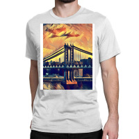 New York Skyline   Low Poly Art   Mm009lpad1 Classic T-shirt | Artistshot