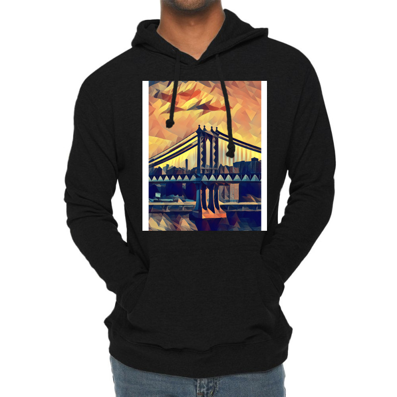 New York Skyline   Low Poly Art   Mm009lpad1 Lightweight Hoodie by gavrikashten0 | Artistshot