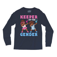 Gender Reveal Keeper Of Gender Green Long Sleeve Shirts | Artistshot