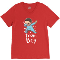 Gender Reveal Team Boy Ba Music V-neck Tee | Artistshot