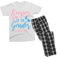 Gender Reveal Keeper Of The Gender 70s Men's T-shirt Pajama Set | Artistshot