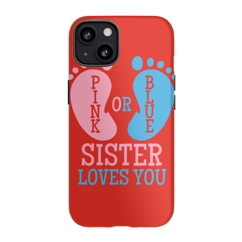 Gender Reveal Sister Pink Or Blue Vintage Iphone 13 Case | Artistshot