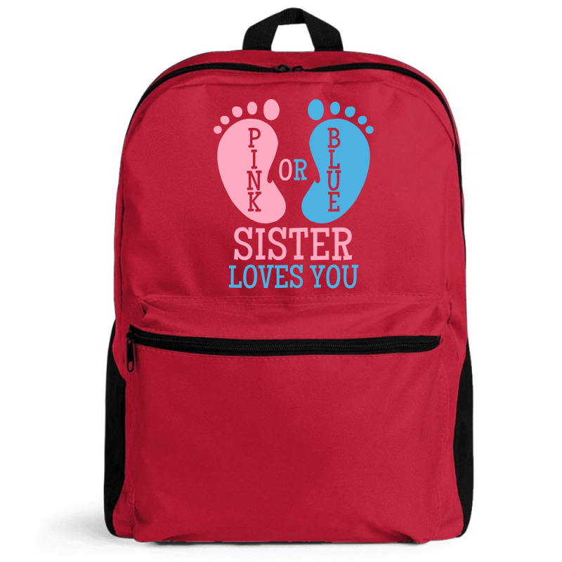 Gender Reveal Sister Pink Or Blue Vintage Backpack | Artistshot