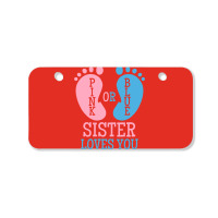 Gender Reveal Sister Pink Or Blue Vintage Bicycle License Plate | Artistshot