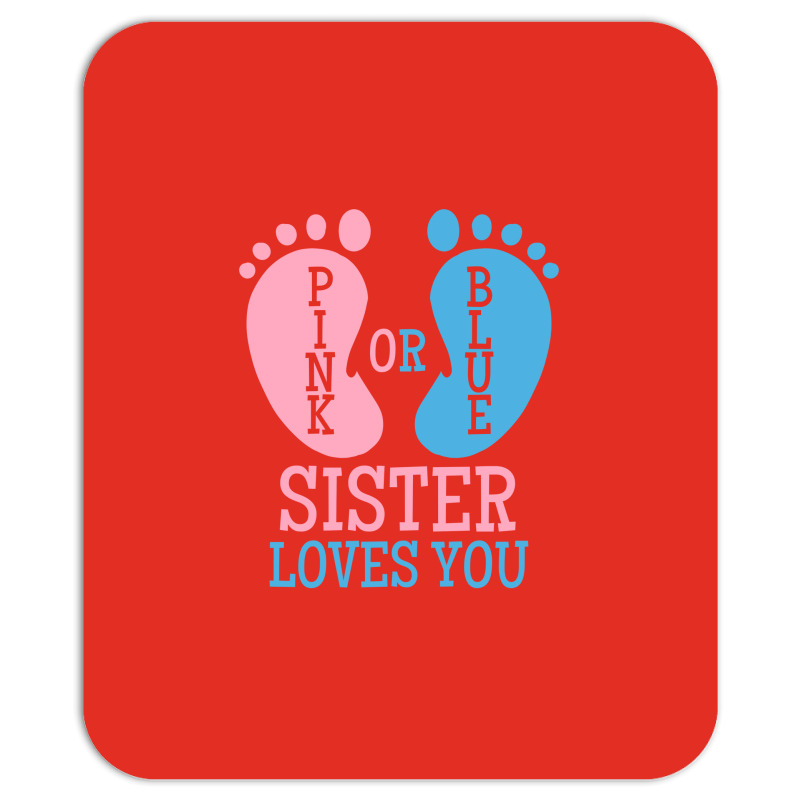 Gender Reveal Sister Pink Or Blue Vintage Mousepad | Artistshot