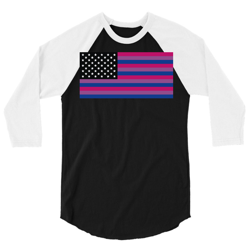 United States Of Bisexual Aesthetic 3/4 Sleeve Shirt | Artistshot