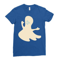 Spooky Cute Ghost For Halloween Unblink Studio Ladies Fitted T-shirt | Artistshot