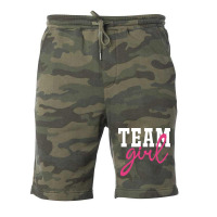 Team Girl Gender Reveal Ba Nature Fleece Short | Artistshot