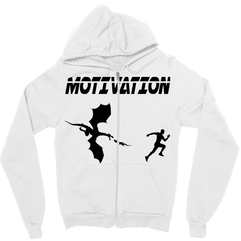 Motivation Sport Running Humor Dragon 6 Zipper Hoodie | Artistshot