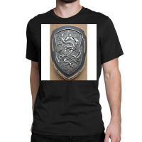 Silver Shield Of Dragons Classic T-shirt | Artistshot