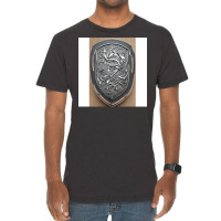 Silver Shield Of Dragons Vintage T-shirt | Artistshot