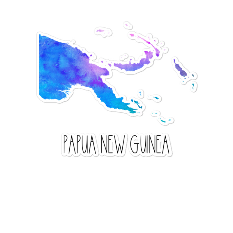 Papua New Guinea Watercolor Map   Papua New Guinea Sticker | Artistshot