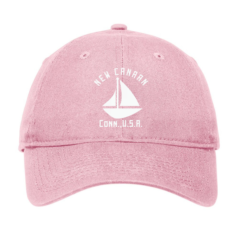 New Canaan Connecticut Sailing  Boating   White Te Adjustable Cap | Artistshot