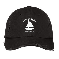 New Canaan Connecticut Sailing  Boating   White Te Vintage Cap | Artistshot