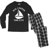 New Canaan Connecticut Sailing  Boating   White Te Men's Long Sleeve Pajama Set | Artistshot