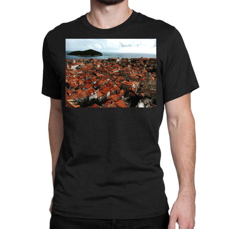 Rooftops Of Dubrovnik Classic T-shirt by oufqirmyrle8 | Artistshot