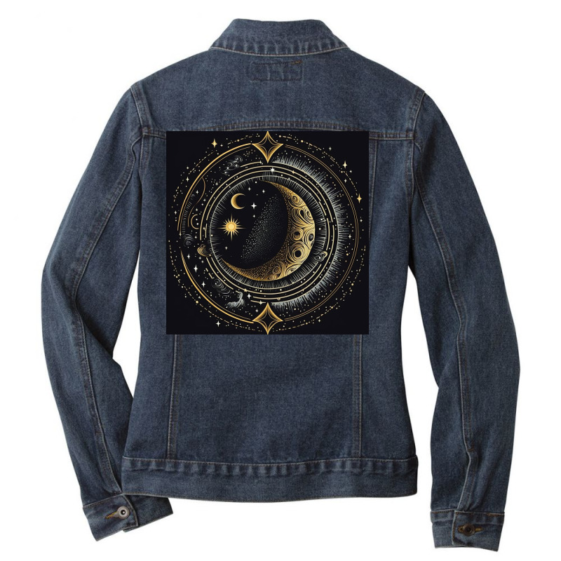 Galaxy Background 1632 Ladies Denim Jacket by Kailooma | Artistshot